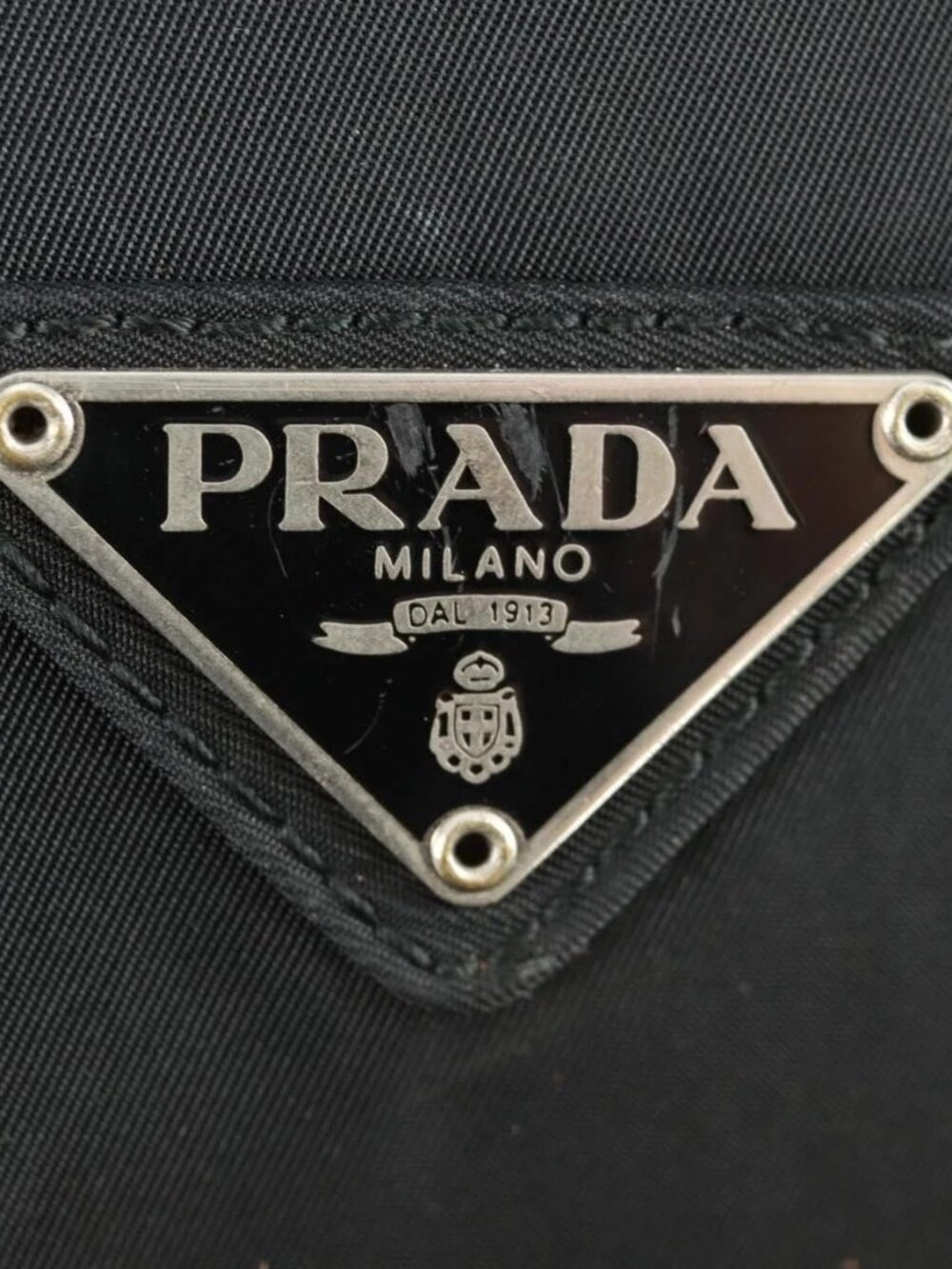 PRADA Backpack Nylon Black Silver Auth gh1538 - Picture 10 of 16